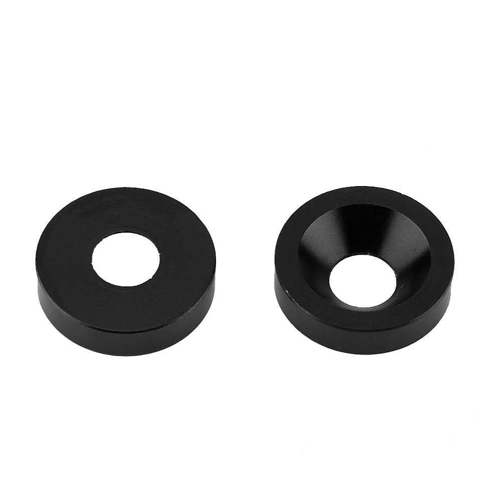 Bolt, M8 Fender Washer-Qiilu6pcs Car Bike Fender Bumper License Plate Frame Engine Cover Washer/Bolt Kit (Black)