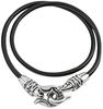 Horseshoe Leather Bracelet by Artemis Classic, Made of 925 Sterling Silver.