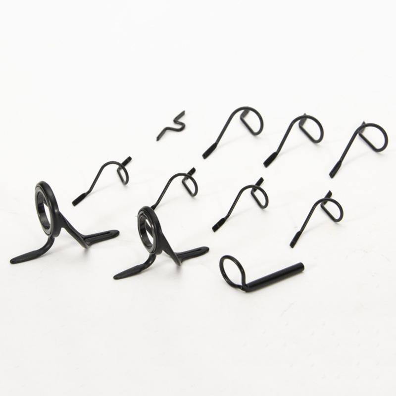 High Quality Stainless Steel Fly Rod Guide Set Fishing Rod Guides Tips Parts Durable DIY Eye Rings Fishing Accessories