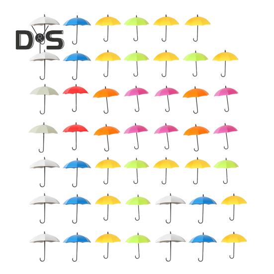 Wandhaken für Regenschirme, Geldbörsen und Schlüssel, einfache Installation, mehrfarbig, vielseitig, selbstklebend, 3D, dekorative Haken zum Aufhängen