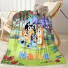Bluey's Outdoor Fun Customize Your Name Blanket Multi-purpose Personalized Blanket Ultra-Soft Versatile for Bedding Livingroom Seaside Nap