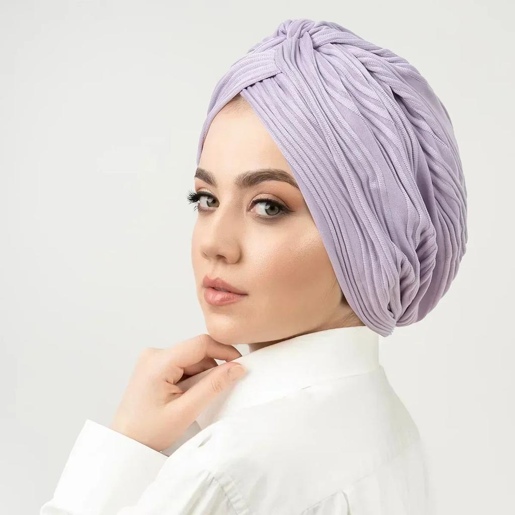 Women Sequin Knotted Turban Indian Hat Muslim Hijab Beanie Bonnet Hair Loss Headscarf Chemo Cap Headwear Bandanas Turbante Mujer