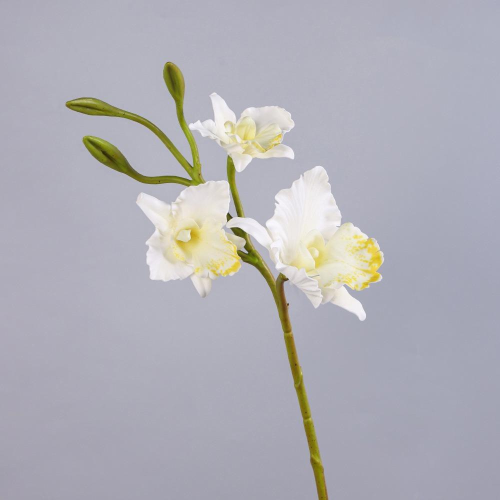 Искусственные цветы орхидеи с эффектом Real Touch, реалистичный вид, искусственная ветка орхидеи для домашнего декора белый