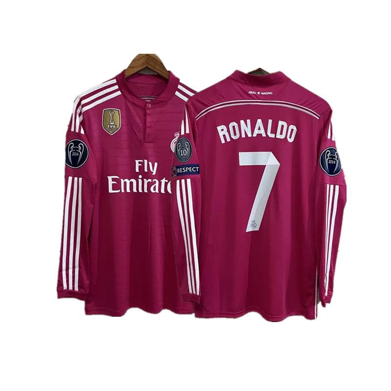 Vintage Futbol Forması Uzun Kollu Klasik Milli Takım Gömleği Beckham Zidane C Ronaldo Retro Futbol Üstü