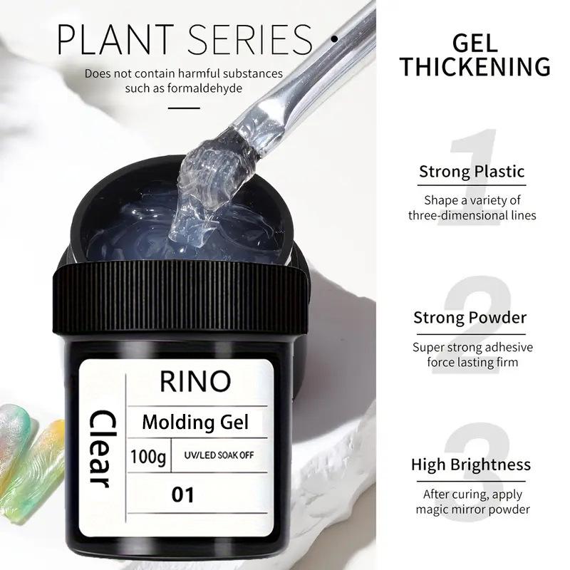 Gel s velkou kapacitou, protiskluzový, 3D tvarovací, pro lepení diamantů a styling, bezoplachový, proti práškovému otěru