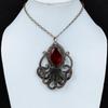 Red Fire Labradorite Pendant Copper Wire Wrapped Gemstone Jewelry Wire Wrapped Pendant Handmade Jewelry Gift For Her Copper Octopus Pendant