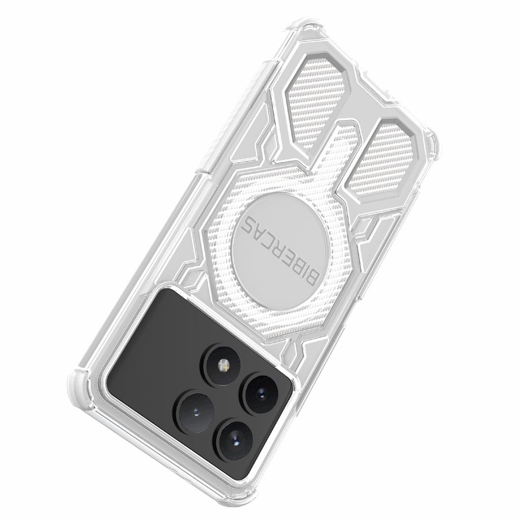 BIBERCAS J-16 Transparent Series Phone Case For Xiaomi Poco F6 Pro 5G/Redmi K70 5G/K70 Pro 5G Compatible with MagSafe TPU+PC Cover