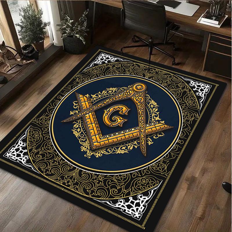 Freemason 1Pc Print Rug - home decoration Carpet For Living Room Bedroom Flooring Computer Chair Area Rug
