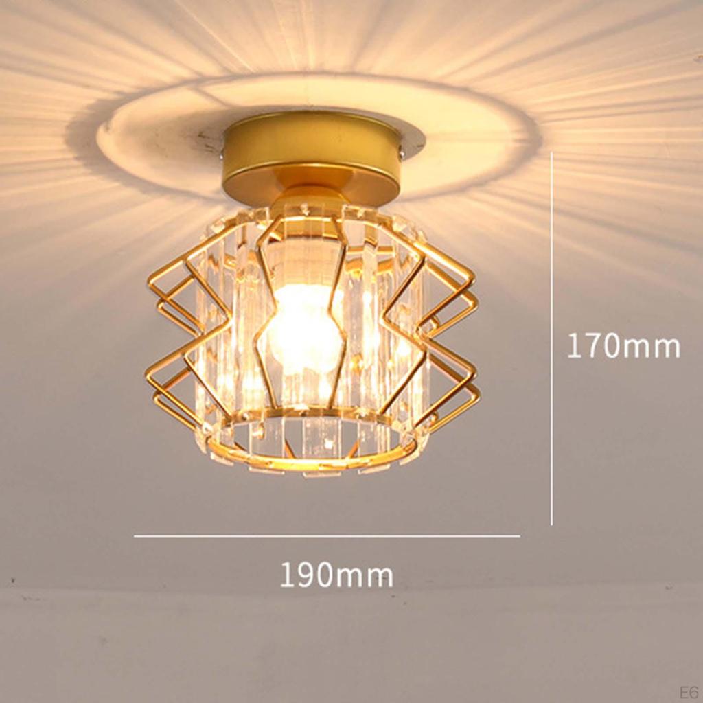 Crystal Ceiling Light Close to Fixture Lamp Shade Lighting Cover for Aisle Room Entryway
