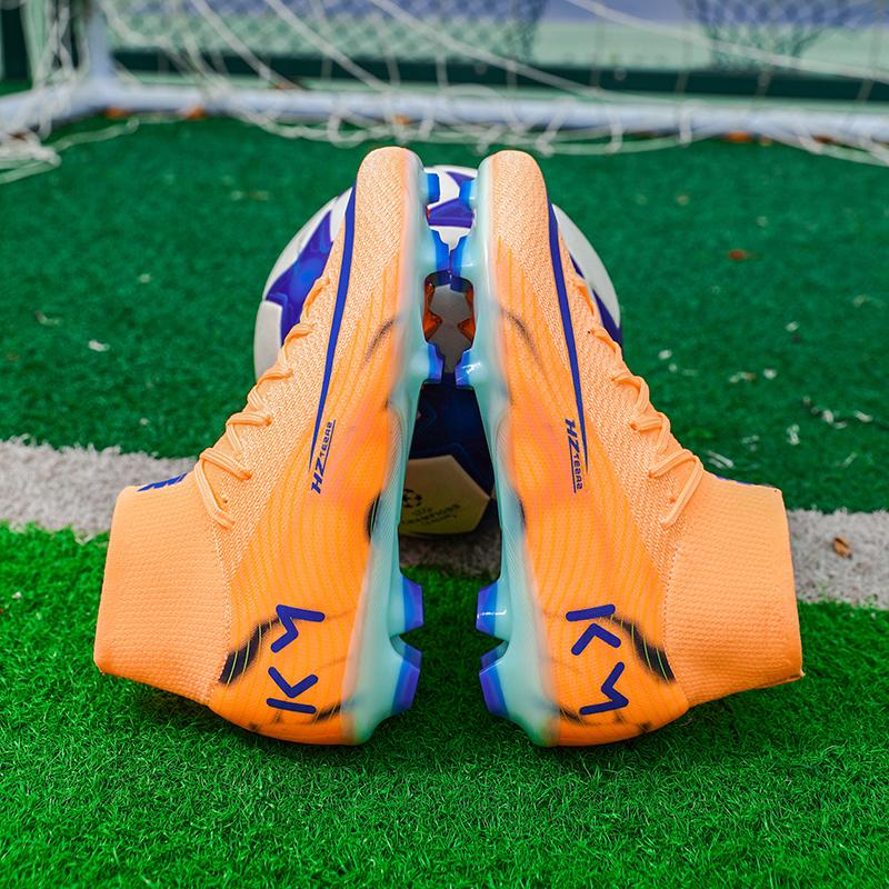 Male Adults''s High Top Football Shoes FG Long Spikes Adult Football Shoes Lightweight Professional Athletic Training
