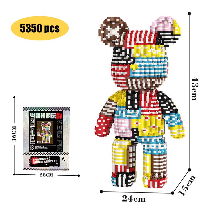 Kawaii Bear Building Blocks,assembly Toys,Ornaments, Home Decor,Creative Building Blocks,Thinking Developing Toys,Toys for Gifts