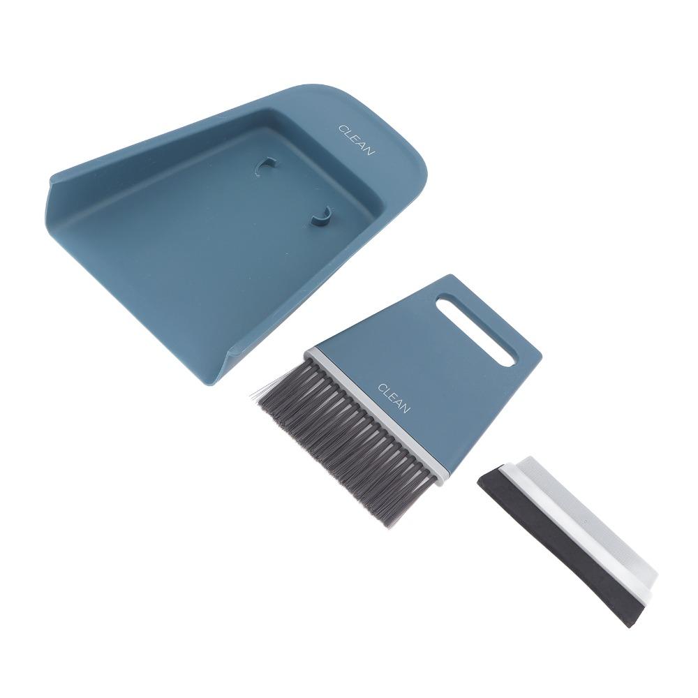 3-Piece Set Scraper Included Desktop Brush Dustpan PP Small Hand Brush Pan For Pet Cleaning