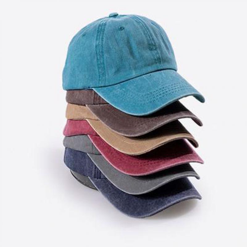 Women Men Cotton Solid Baseball Cap Fashion Snapback Hat Female Outdoor Simple Washed Vintage Visor Casual Cap Hat For Women Men