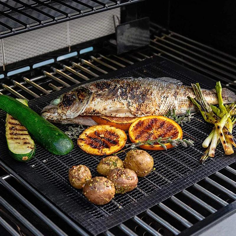 Rošt na grilování Podložka na grilování BBQ Síťovaná podložka na gril Opakovaně použitelná Tepelně odolná Venkovní zahradní podložka na grilování Smoker Podložka na vaření BBQ Příslušenství