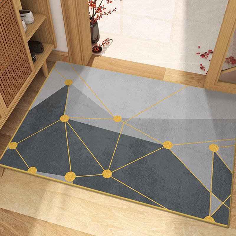 Modern Minimalist Non-Slip Diatom Mud Absorbent Door Mat for Bathroom and Toilet