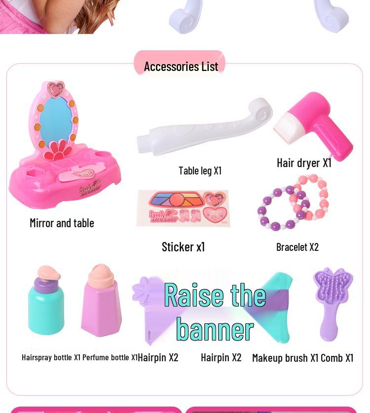 Princess Makeup Vanity: Colorful Children's Dressing Table Toy for Girls Aged 6-8 - Perfect Birthday Gift
