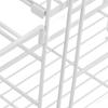 Toilet Storage Shelves Iron Wall Mounted 2 Layers Foldable Grid Home Decoration with Hooks for Bathroom