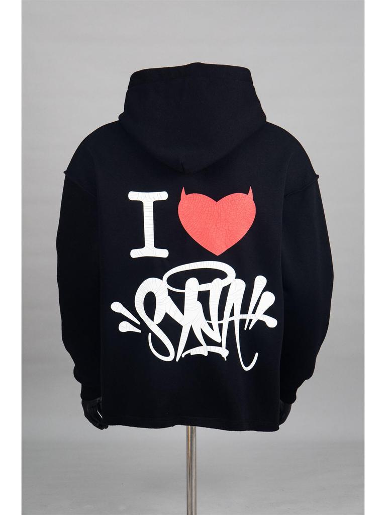 Synaworld Unisex Trendy Hip Hop Letter Print Fleece Hoodie - Casual Loose Fit for Men and Women