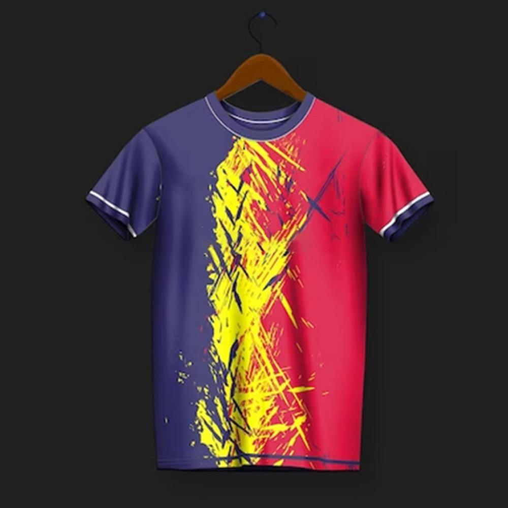 Kids T-shirt Street Graffiti Pattern Print Short-sleeved Tops Tees Casual Girl T-shirt Boy Streetwear
