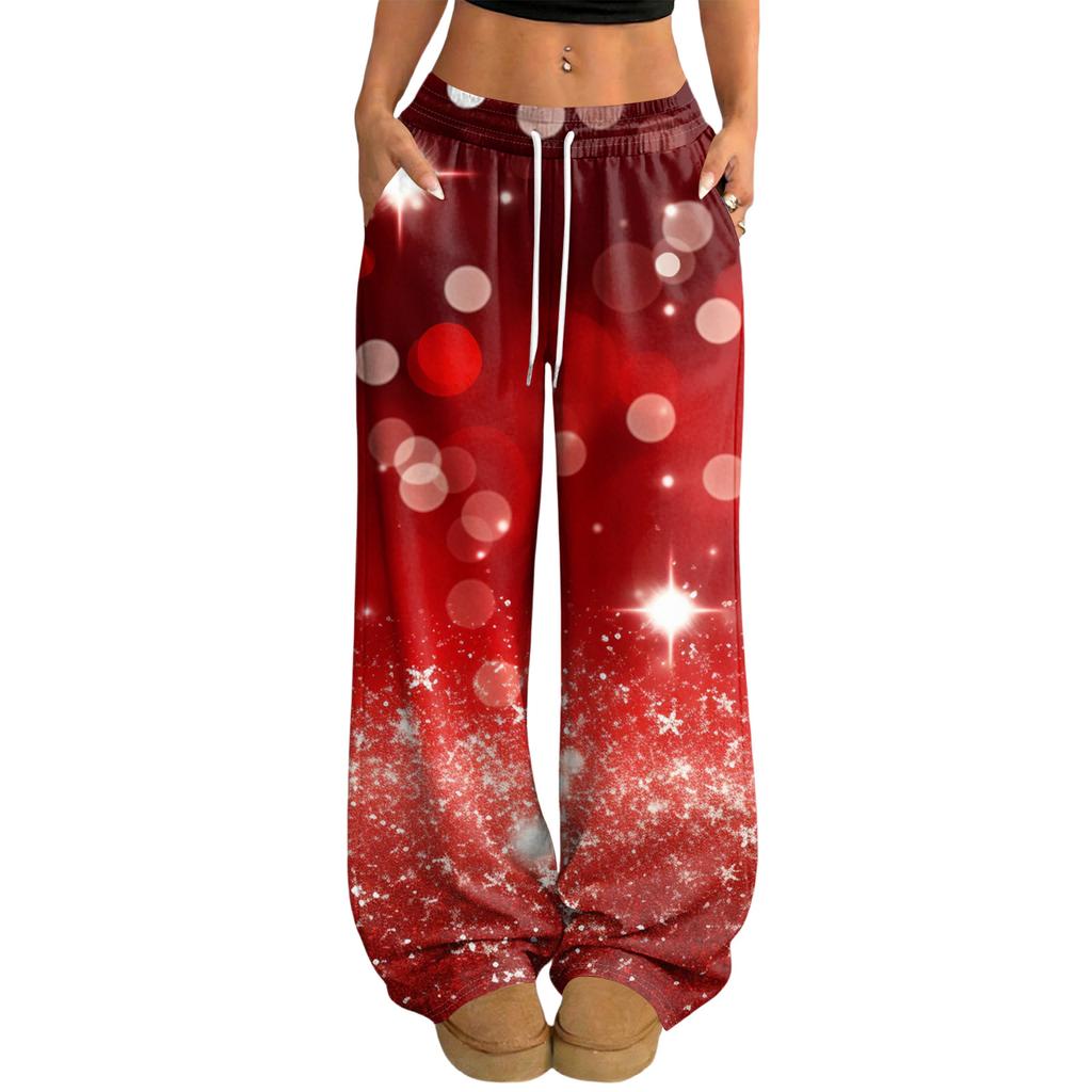 Damskie Codzienne i Modne Elastyczne Spodnie z Szerokimi Nogawkami