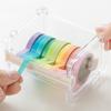 Creative Washi Tape Cutter Set Tape Tool Transparent Tape Holder Tape Dispenser School Supplies Office Stationery for Student