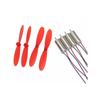 AN 4 x DIY DC 3.7V 50000RPM 716 Hollow Cup Coreless High-speed Motor with 4 x 55MM Propeller Cw CCW for DIY Micro FPV Quadcopter