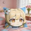 Lumine Cute Cute Genshin Impact Cushion Cover Square Short Plush Pillow Case Living Room Sofa Home Decor Funda X
