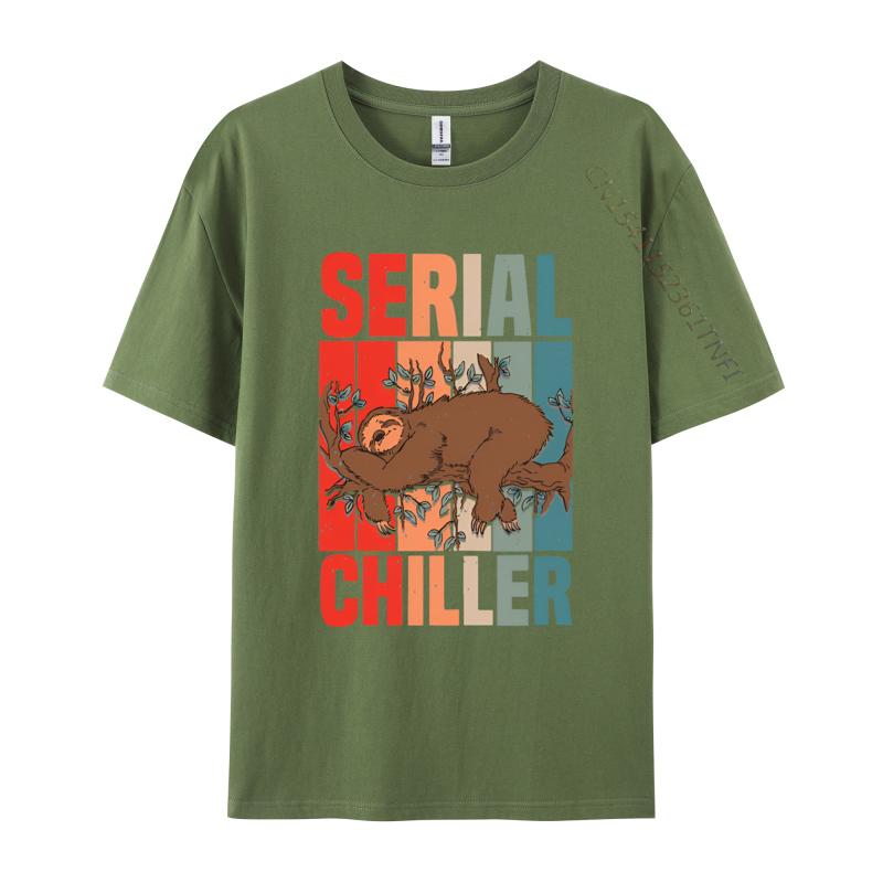 Sloth Serial Chiller Chill Your Life T Shirt Men Cotton Tee Shirt Tees Tshirt Free Shipping Oversized Camisas