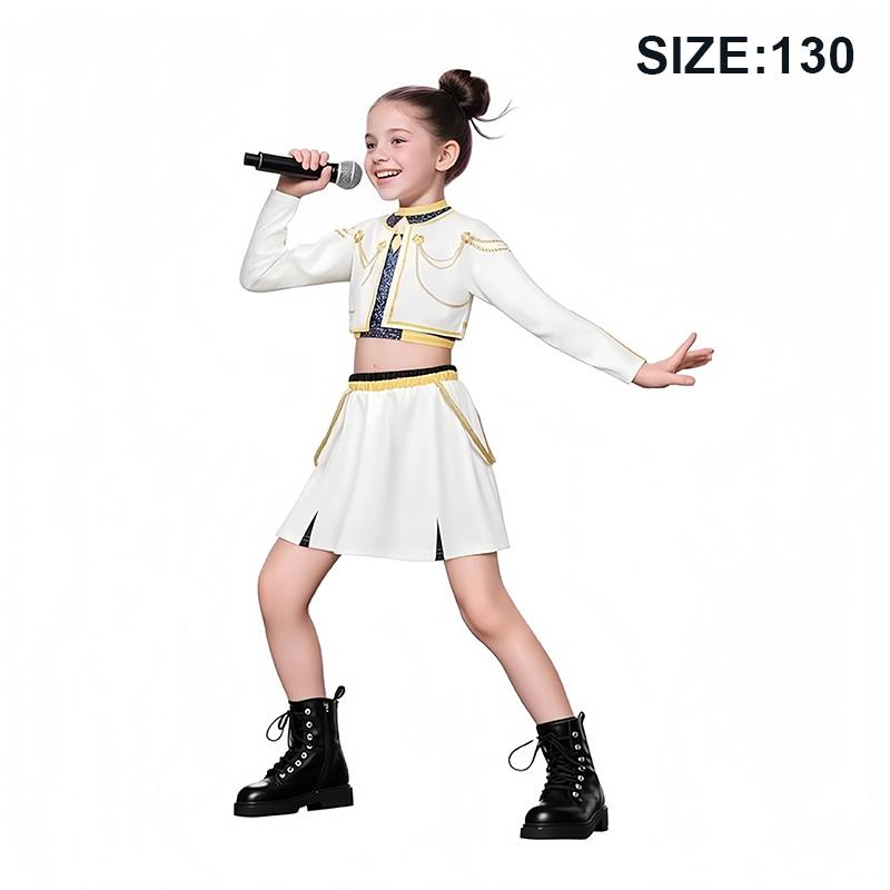 Neues K-Pop Hunter Cossplay Mädchenkostüm Pop-Sängerin Halloween-Kostüm Kinder Verkleiden Bühnenanzug