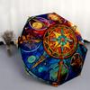 Stained Glass Celestial Wheel Artwork - Vibrant Wall Decor Umbrella, Christmas Gift Y142
