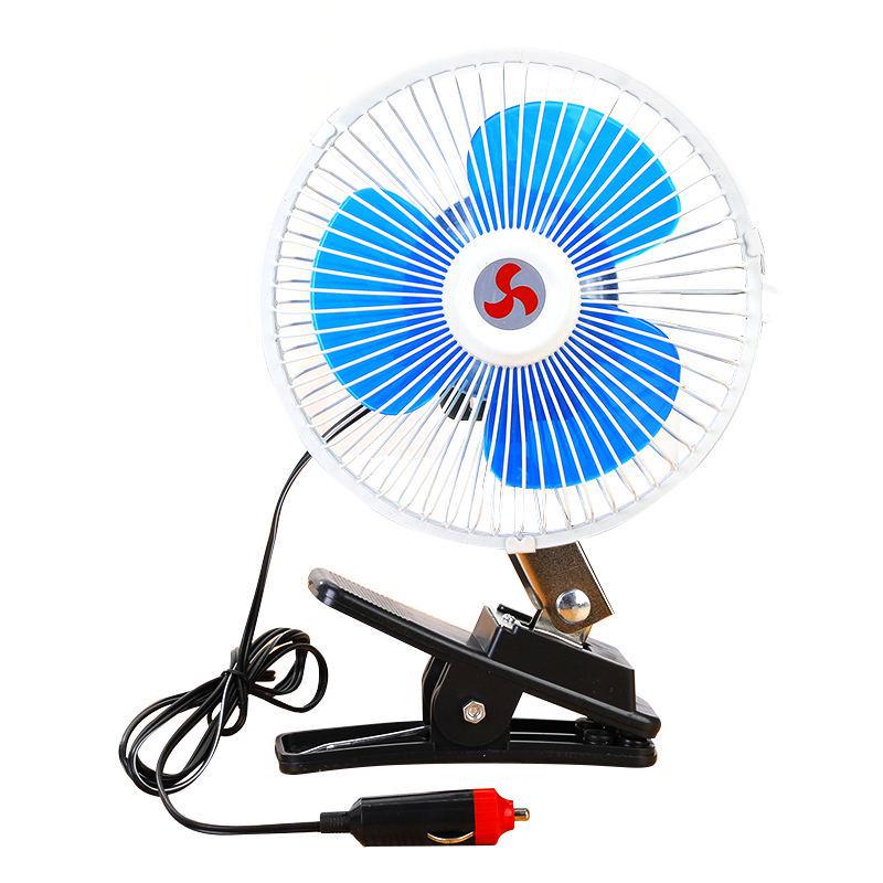 6-12 Inch Oscillating Car Fan with Clip, 12V/24V for Trucks and Cars