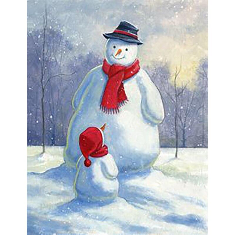 Novo 5D DIY Pintura Diamante Boneco de Neve Bordado Diamante Natal Ponto Cruz Rodada Completa Broca Artesanato Decoração de Casa Arte Presente