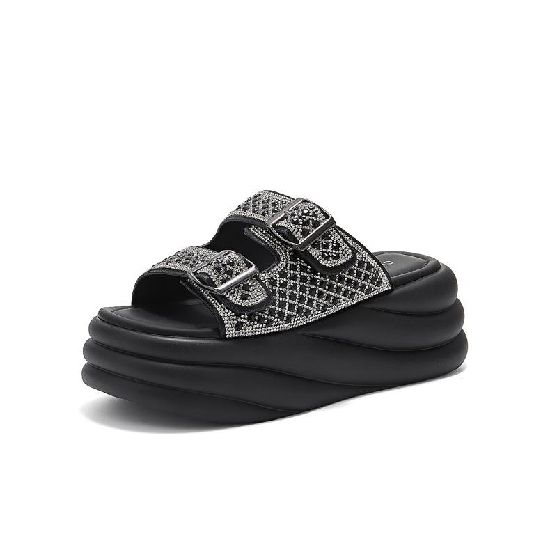 Small thick-soled sandals women wear new versatile comfortable and heightening casual sports women s shoes in summer 39 чёрный 5590₽