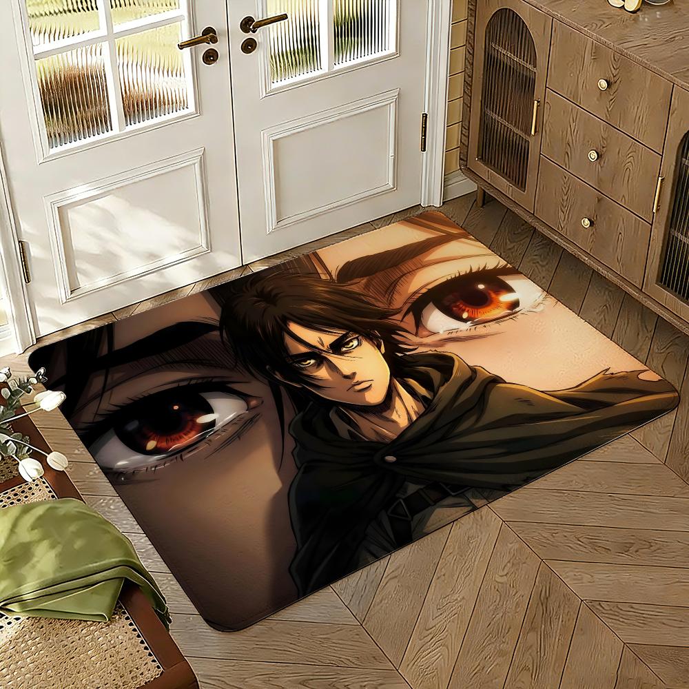 Attack-on-Titans Anime Floor Mat Soft Thickened Absorbent Non-Slip Bedroom Living Room Door Mat Home Decor Flannel Rugs