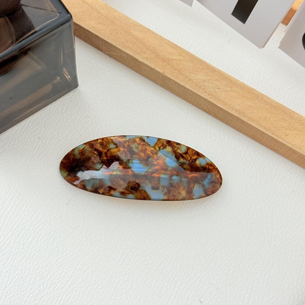 Clips de Păr Oval din Acetate Franceză pe Stoc pentru Cozi de Cal & Breton - Clips cu Arc și Accesoriu pentru Păr Parțial Strâns