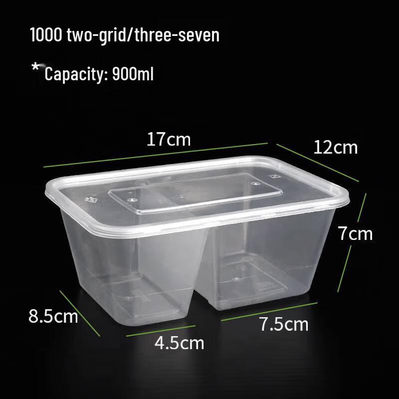 Rectangular Transparent Disposable Food Container