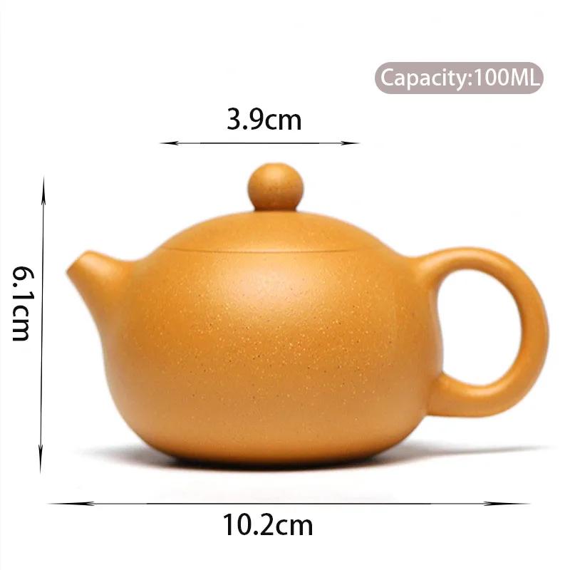 100ml Yixing Boutique Purple Clay Teapots Ball Shaped Infuser Xishi Tea Pot Beauty Kettle Customized Zisha Tea Set Authentic