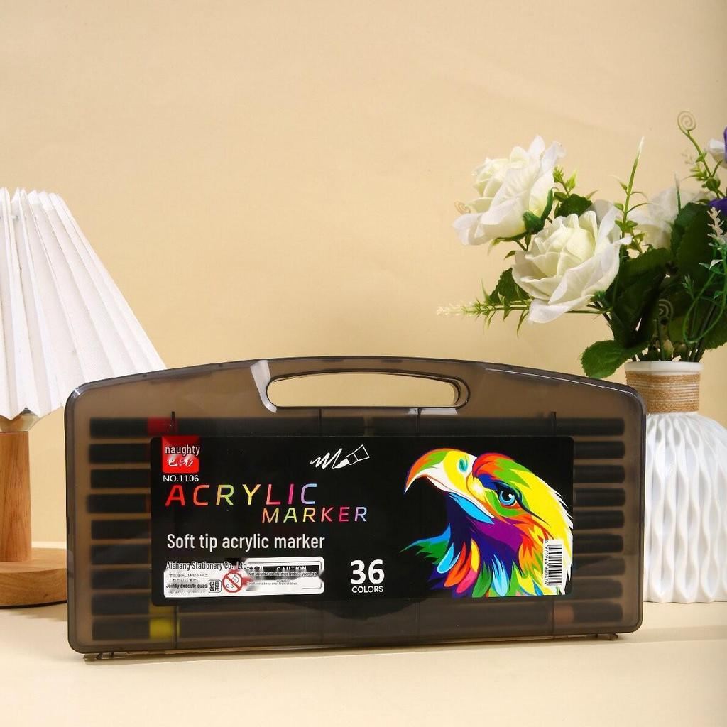 Akrylový fix s měkkým hrotem Black Box - Rychleschnoucí, Vrstvitelný, Nekrvácí, Ideální pro dětské DIY umění a graffiti malbu.