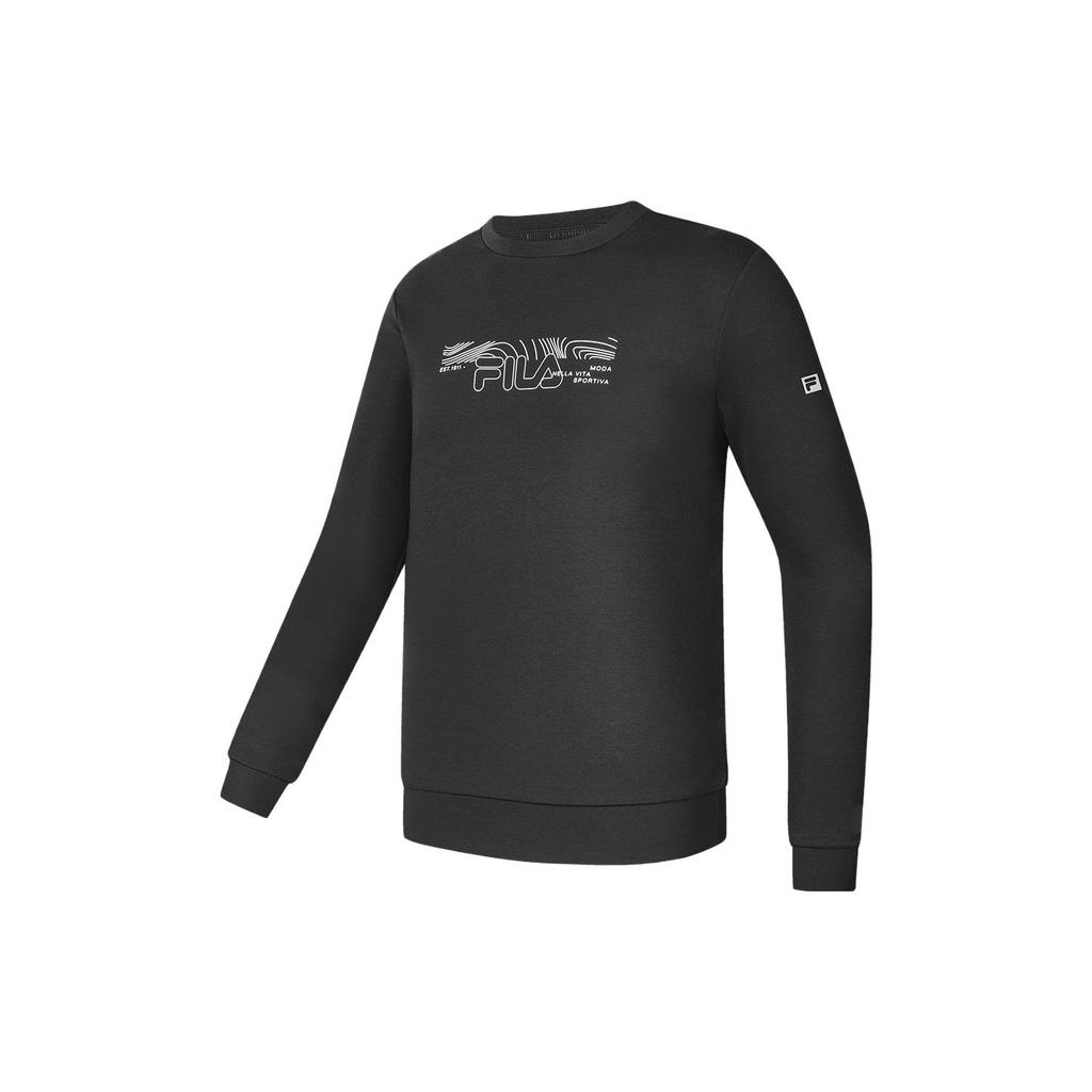 New FILA Sweatshirts Men's Pitch Black A11M341206F-BK