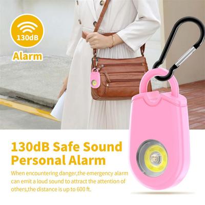 Süper Parlak LED Kendini Savunma Alarmı 130dB Güvenlik Sesi Kurt Önleyici Cihaz Kız Çocuk Kadın Açık Hava Tehlike Koruma Savunma Alarmı
