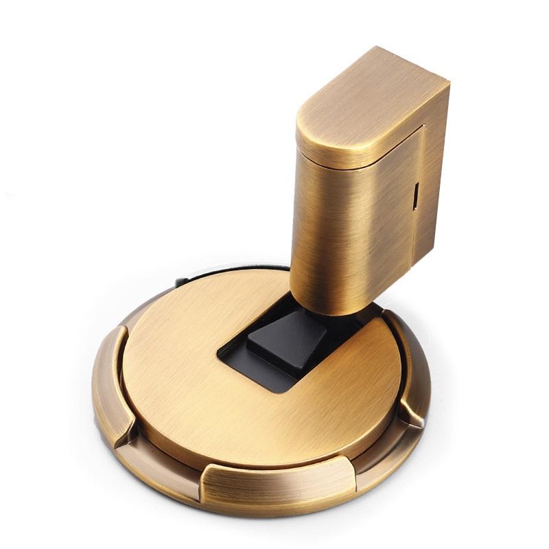 

Дверной присос для ванной комнаты, спальни, невидимый механический напольный присос, подушка для бытового использования, сенсорный дверной замок, монтируемый на полу, бесшумный дверной блок, дверной стопор жёлтый