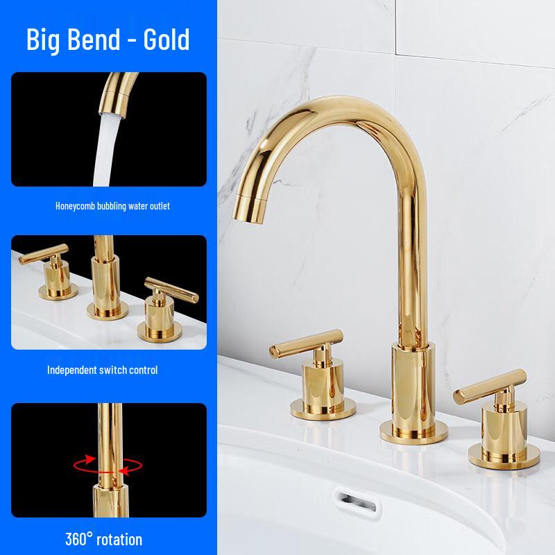 Xuan Yong Double-Handle Hot & Cold Basin Faucet