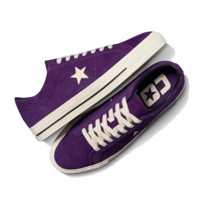 Converse One Star Pro Pro Comfortable Non-Slip Resistant Low-Top Board Shoes Unisex Purple
