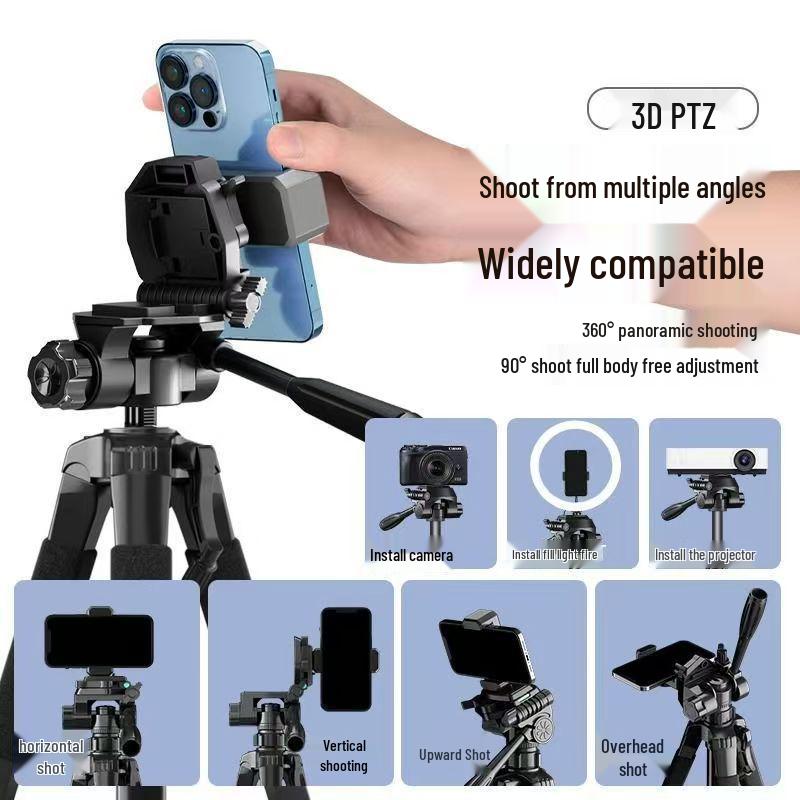 Universal Extendable Tripod with Light for Mobile Live Streaming & Online Classes