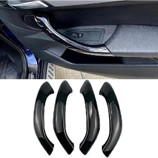 Car Door Handle For BMW X2 F39 X1 E84 F48 2010- Interior Door Handles Replace Cover Car Door Pull Accessories (Carbon Fiber Color)