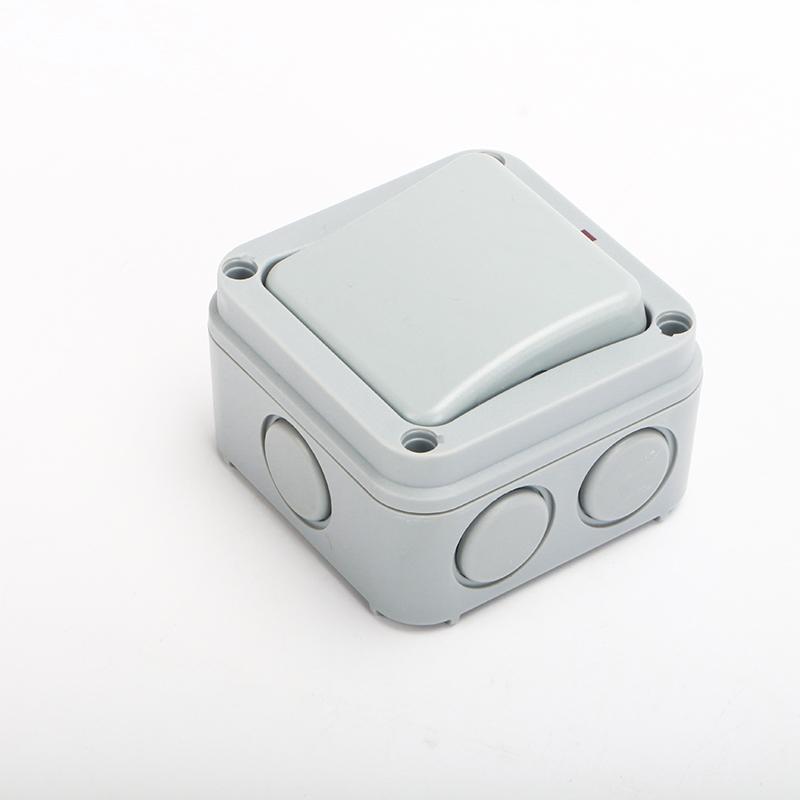 Avoir IP66 Wall Light Switches 1 2 Gang 2Way Outdoor Waterproof Dustproof Doorbell Push Button Switch 110V~220V Plastic Material