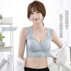 Sexy Lace Seamless Wireless Vest Style Plus Size Comfort Gathering Bra For Women