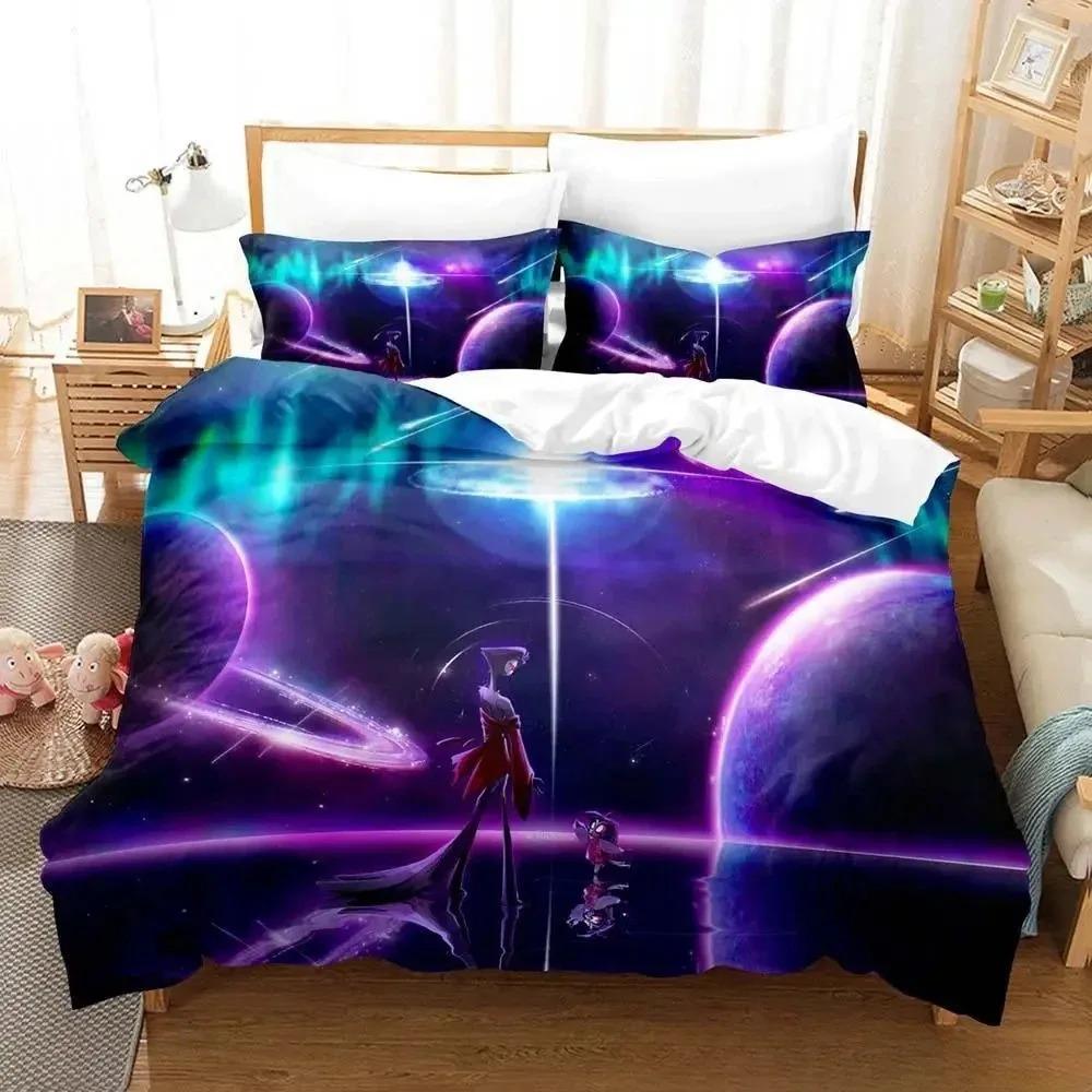 Fashion 3D Print Anime Loona Boss Bedding Set Cartoon Anime Three-Piece Set Adult Kid Bedroom Duvet Cover Sets Home Textiles