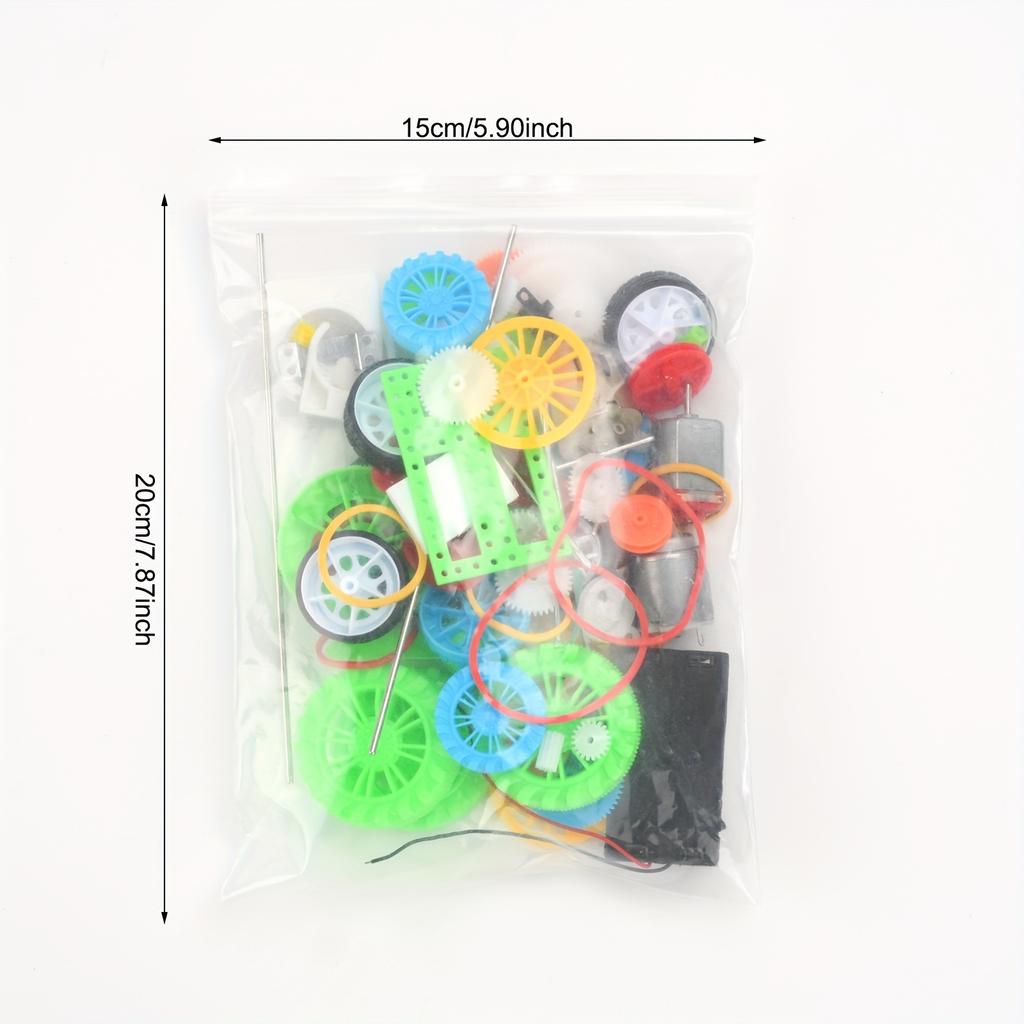 112pcs DC Motor Kit Electric Mini Motor with Plastic Gears Motor Mounting Bracket Shaft Propeller for DIY Science Projects