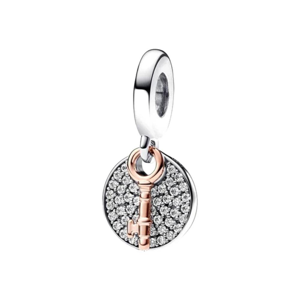 925 Silver Locks Keys Treasure Box Pendant Charm Bracelet Valentine Gift Jewelry Fashion New